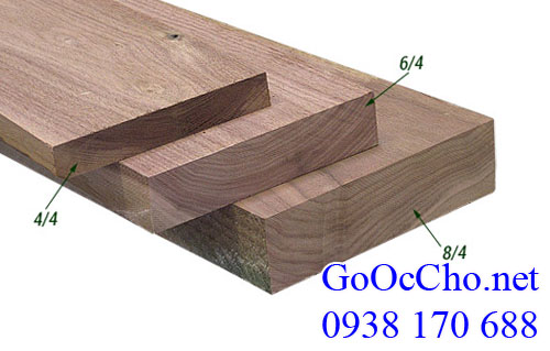 các quy cách gỗ óc chó (gỗ walnut) nhập khẩu