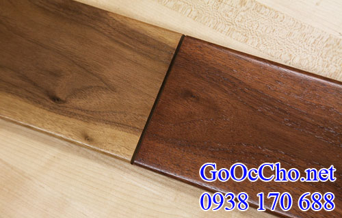 gỗ óc chó (gỗ walnut) trước và sau khi hoàn thành