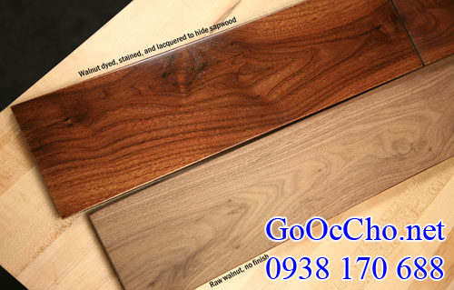 gỗ óc chó (walnut) Mỹ khi hoàn thành